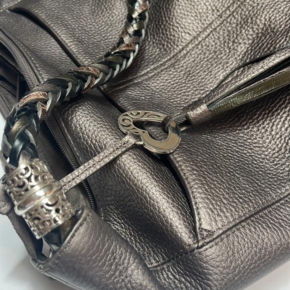 Brighton Handbags - Brighton Barbados Vintage Hobo Bag in Pewter